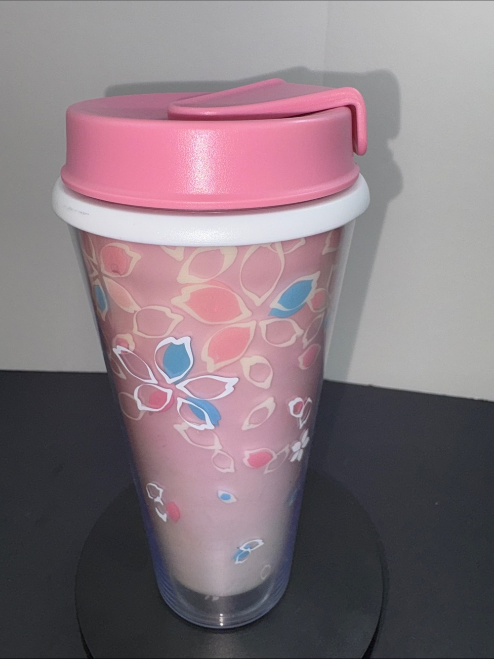 Starbucks Sakura Cherry Blossom Travel Tumbler 2013 Plastic Double Walled Japan
